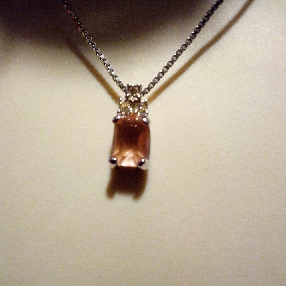 Monet Pink Crystal Necklace